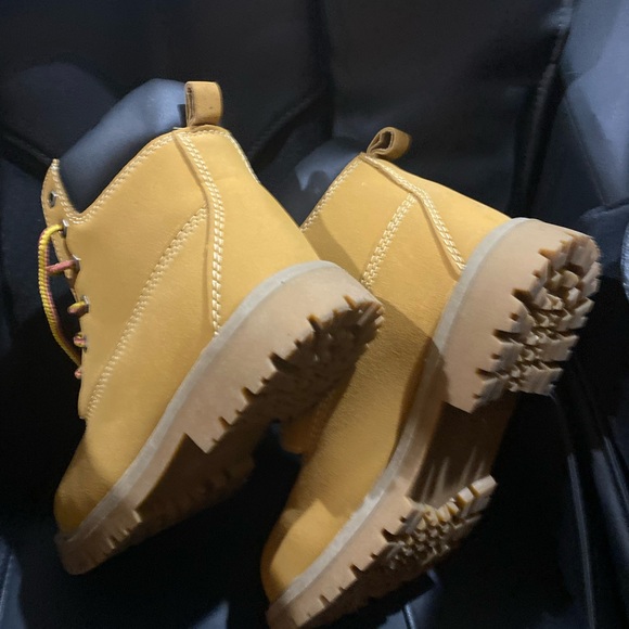 Other - Yellow Lace-Up Boots